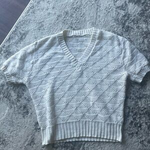 cream crochet top!